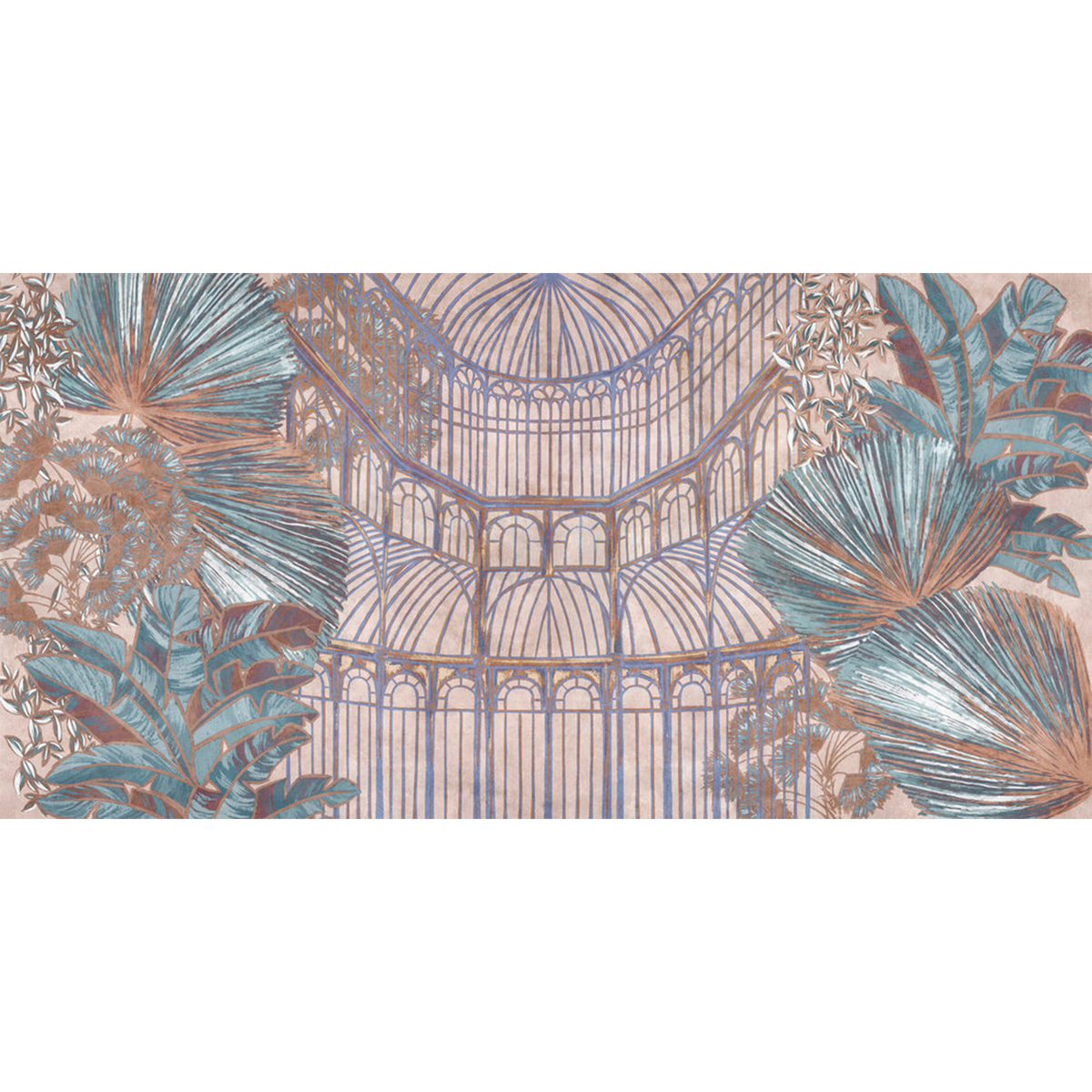 Papier peint panoramique XXL Elysa Multicolore Satiné