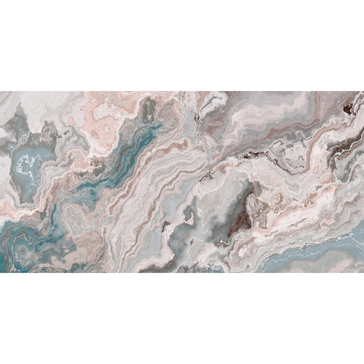 Papier peint panoramique XXL Childeric Gris perle et bleuté Satiné