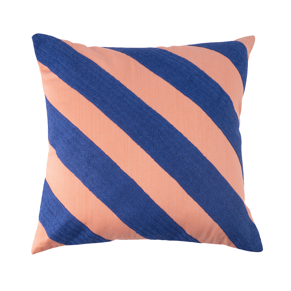 Coussin Gatsby Bleu/pêche