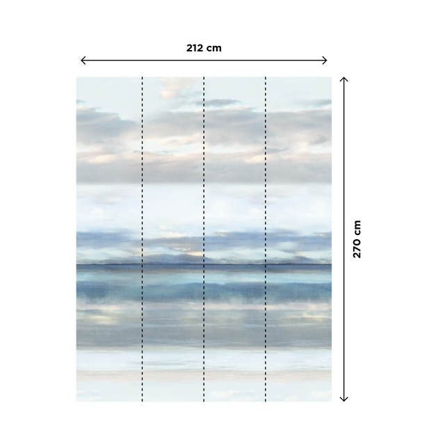 4MURS Papier peint panoramique XL AZUREO 212 x 270 cm