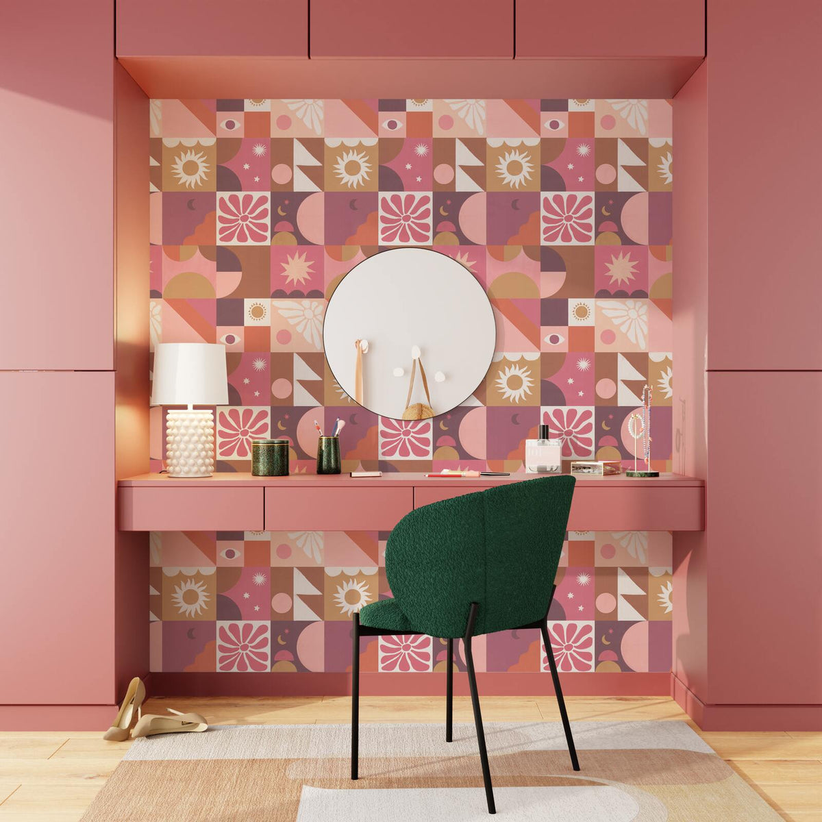 4MURS Papier peint intissé Mystic Multicolore