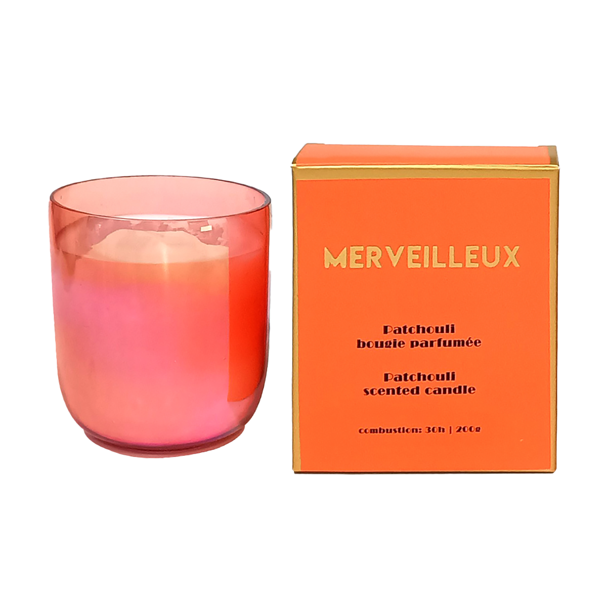 OPJET Bougie parfumée Merveilleux Orange Patchouli 200G