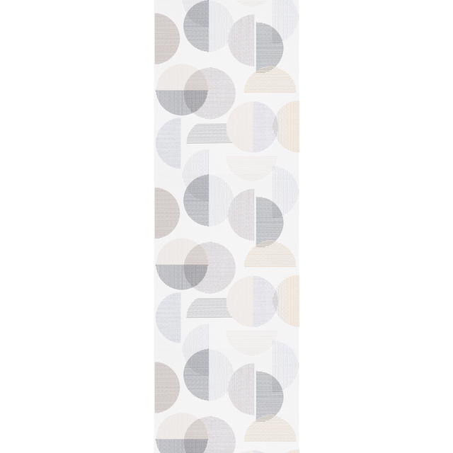 Papier peint intissé RING coloris blanc et gris
