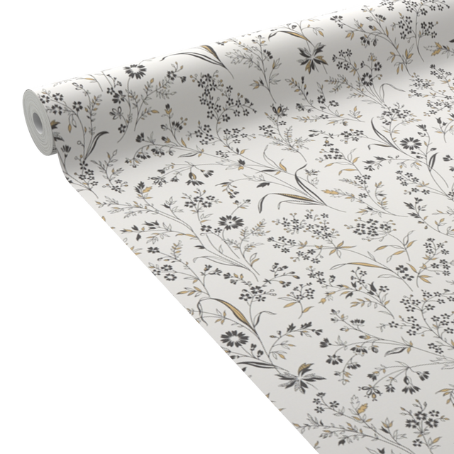 Papier peint intissé JOYCE coloris noir et ocre