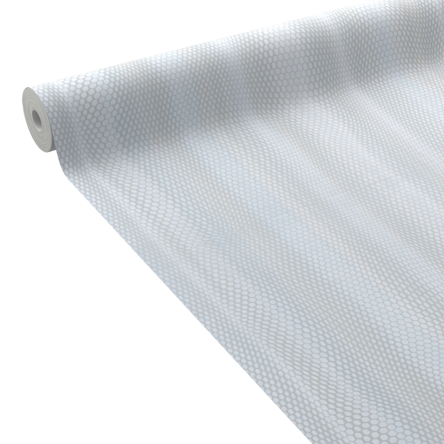 Papier peint intissé MIKAS coloris blanc métallisé