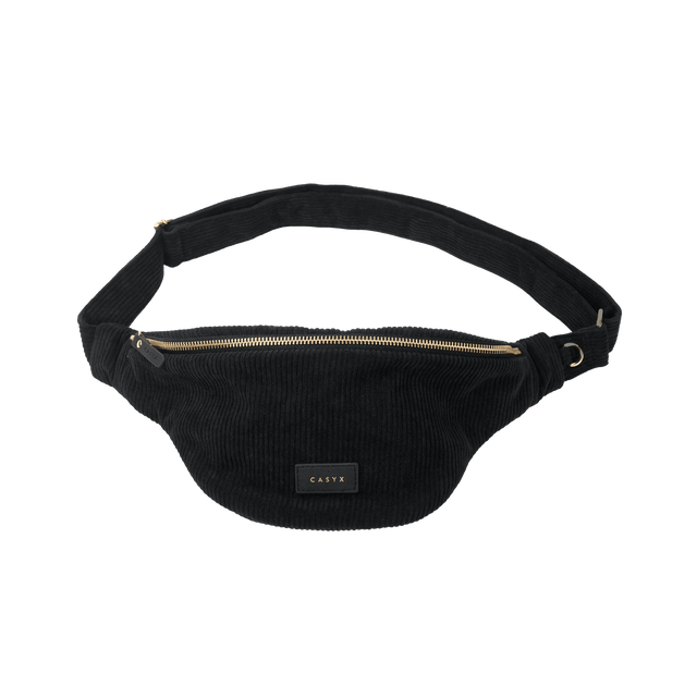 CASYX Sac banane VELOURS coloris noir