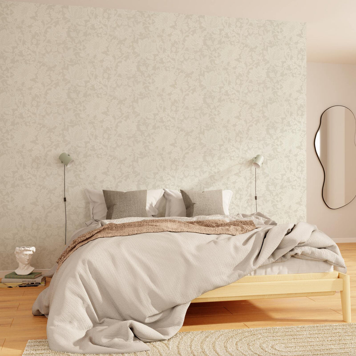 Papier peint intissé Florentine blumen Beige