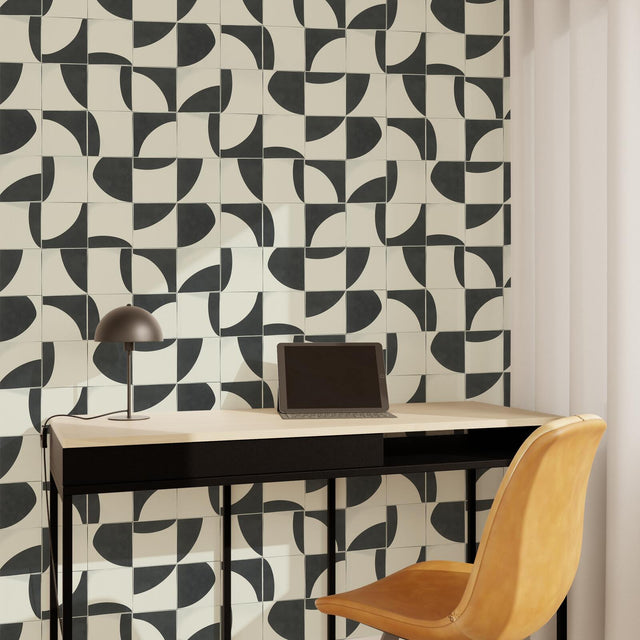 4MURS Papier peint intissé DEREK coloris noir et blanc