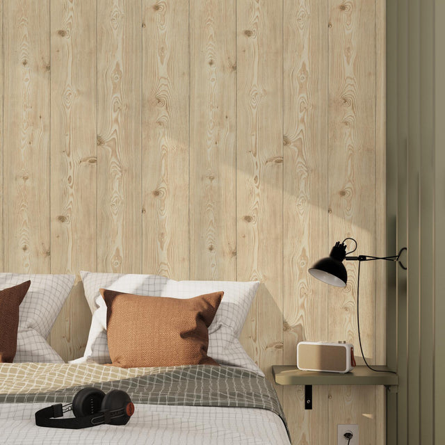 4MURS Papier peint intissé BROOKWOOD coloris bois chaud