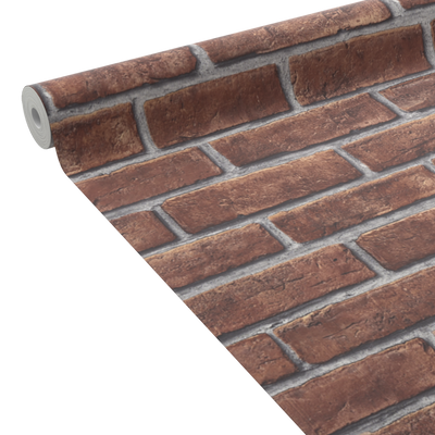 Papier peint intissé Montréal Rouge brique