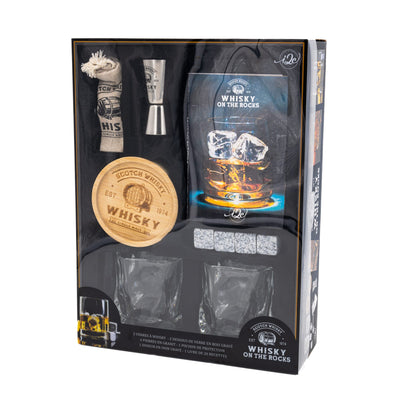 Coffret verres Whisky on the rocks Noir