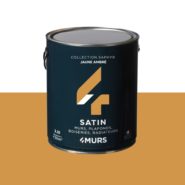 Saphyr Peinture Peinture jaune ambré Satiné 2,5 L