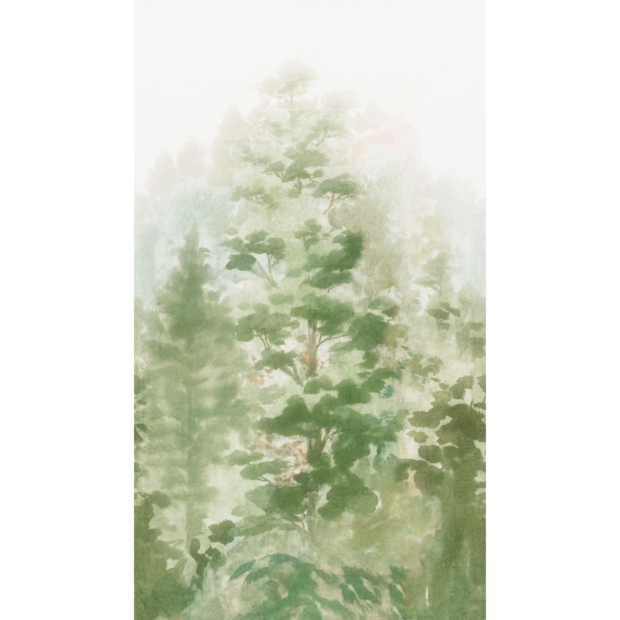 4MURS Papier peint panoramique L Crecy Vert forêt Satiné