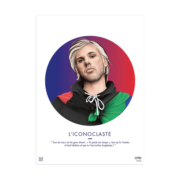 ASAP CREATIVE STUDIO Affiche L'iconoclaste Rouge, bleu