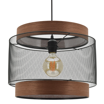 Suspension Taiga Noir et chêne