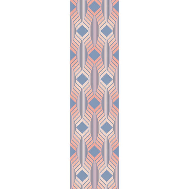 Papier peint intissé ELBÉE coloris rose et bleu