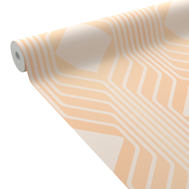 Papier peint intissé ELBÉE coloris Orange/Rose