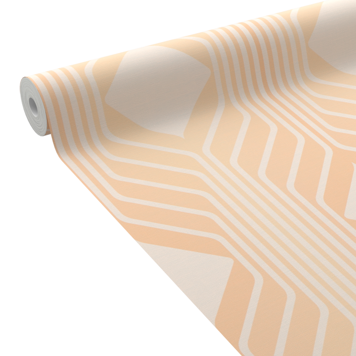Papier peint intissé Elbée Orange rosé