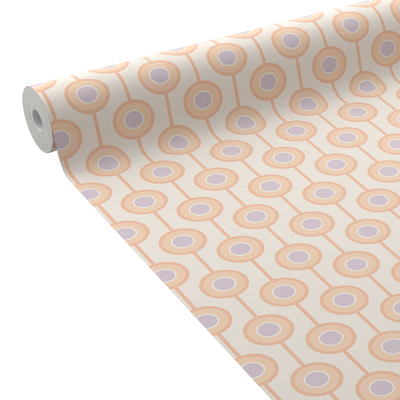 Papier peint intissé Milias Rose orangé et mauve