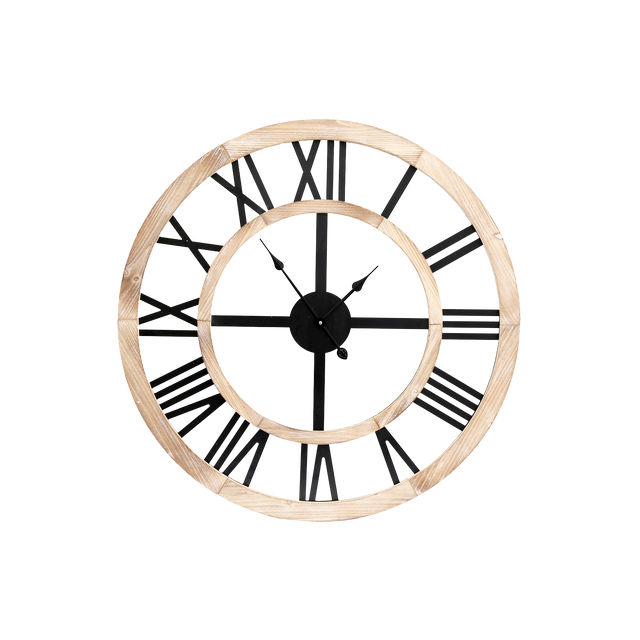 Horloge ROMAN coloris noir et beige