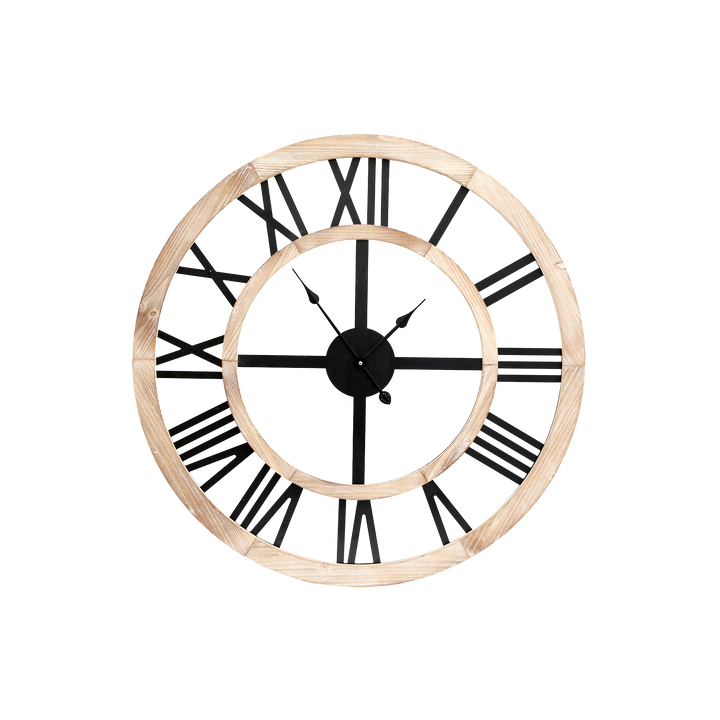 Horloge Roman Noir et beige