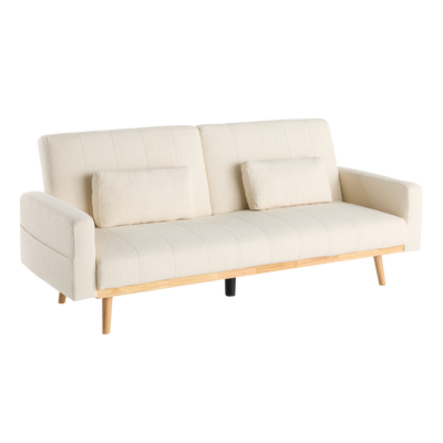 4MURS Canapé convertible clic-clac Liv Naturel 3 places