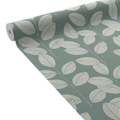 4MURS Papier peint intissé Hendi Vert de gris