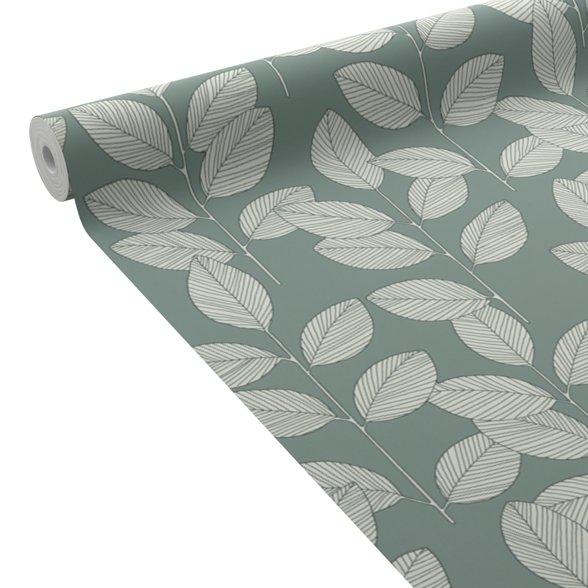 4MURS Papier peint intissé Hendi Vert de gris