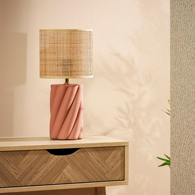 OSTARIA Lampe à poser Twist Terracotta