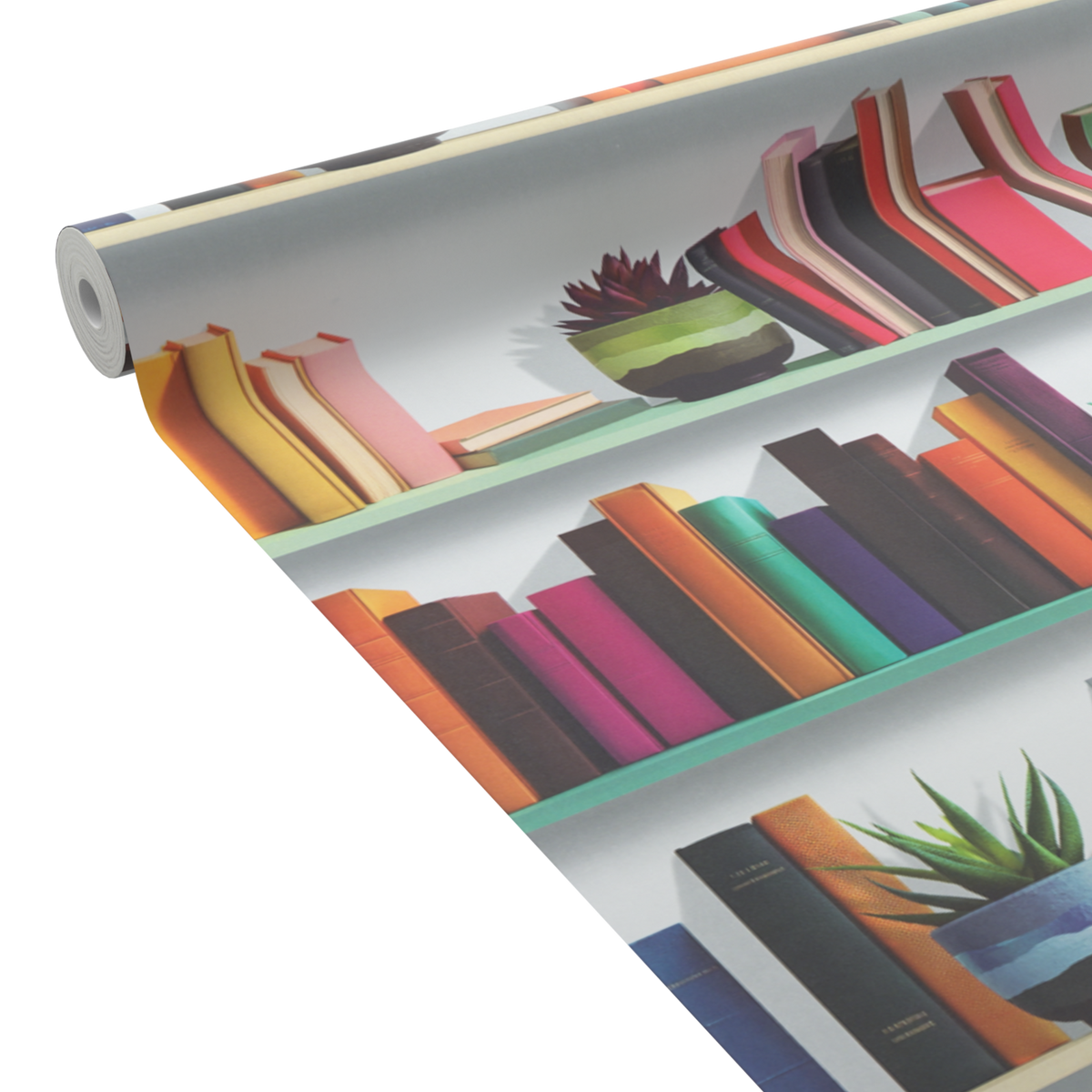 Papier peint intissé Biblioteca Multicolore