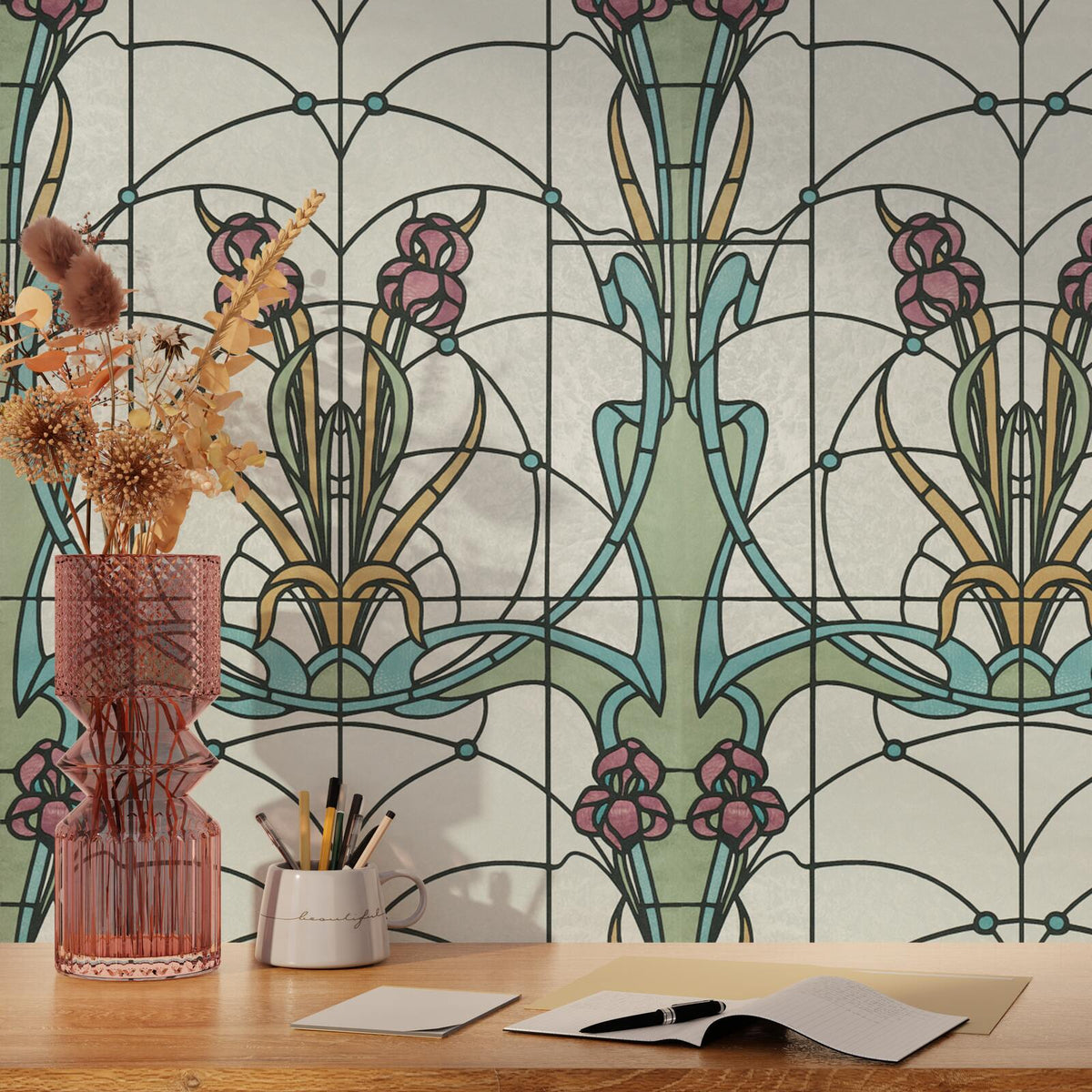 Papier peint intissé Vetro Multicolore