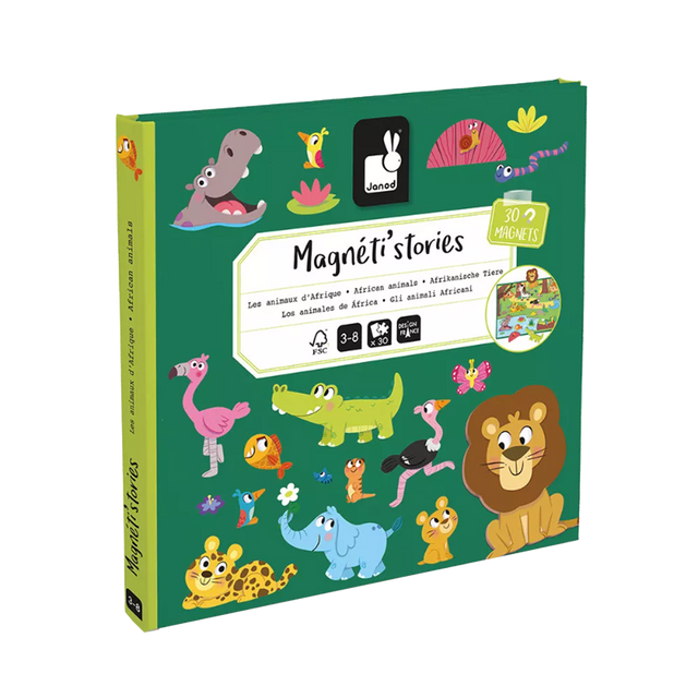 Janod Jeu éducatif MAGNETI'STORIES LES ANIMAUX D'AFRIQUE