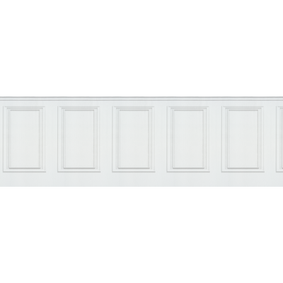 4MURS Papier peint intissé Soubassement moulures Blanc chaud