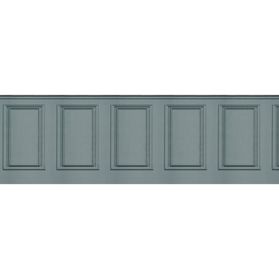 4MURS Papier peint intissé Soubassement moulures Vert de gris