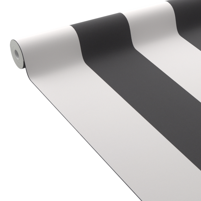 4MURS Papier peint vinyle PODIUM STRIPE noir et blanc