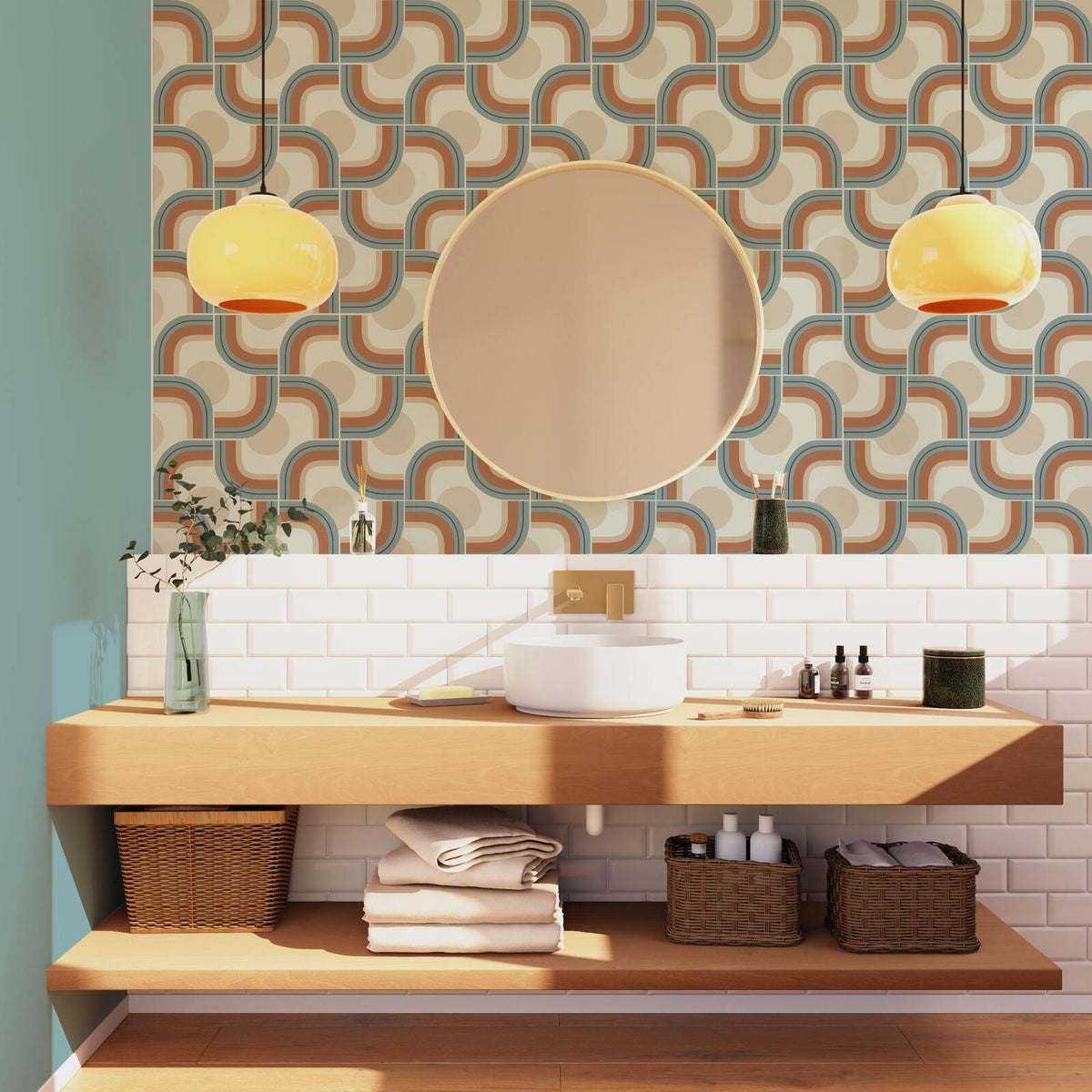 4MURS Papier peint intissé Suzie Multicolore