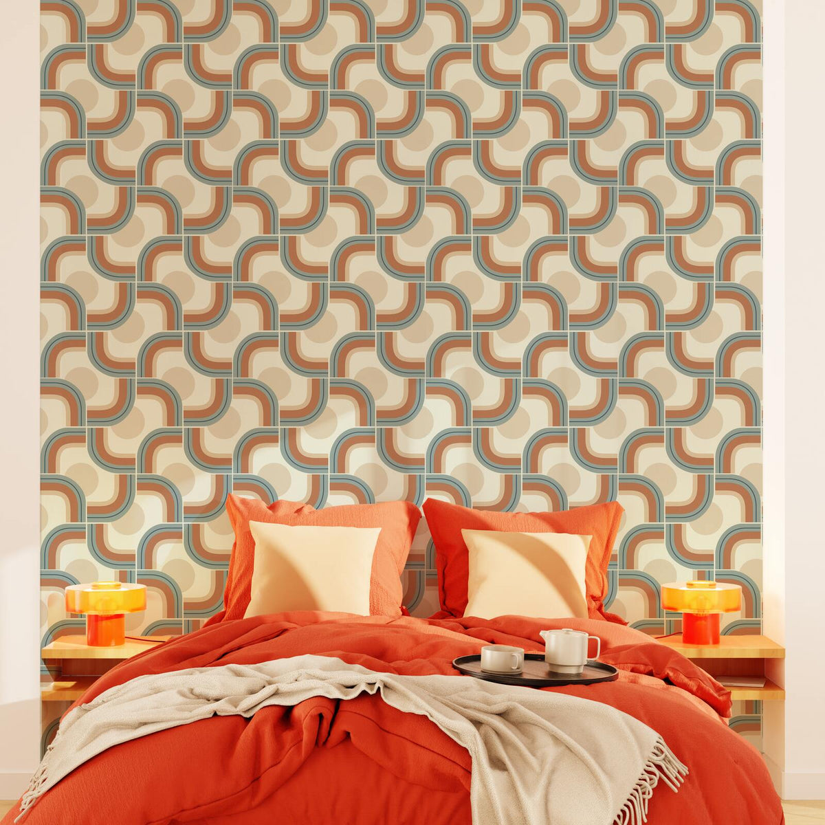 4MURS Papier peint intissé Suzie Multicolore