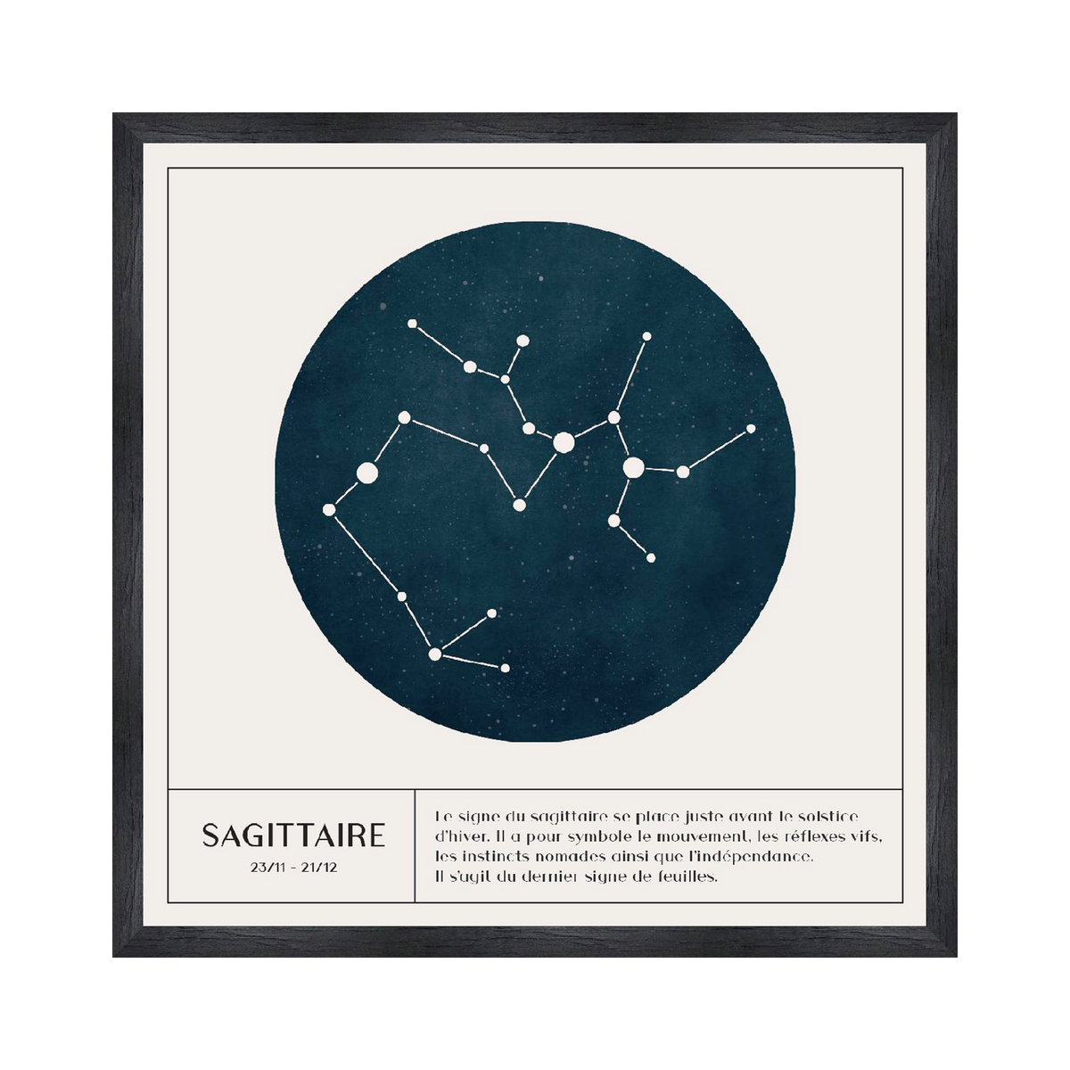 4MURS Tableau Sagittaire Blanc