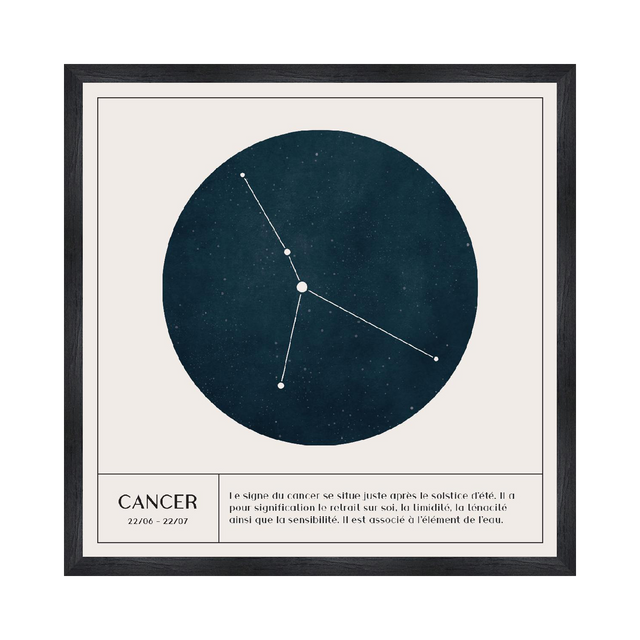 4MURS Tableau CANCER coloris blanc