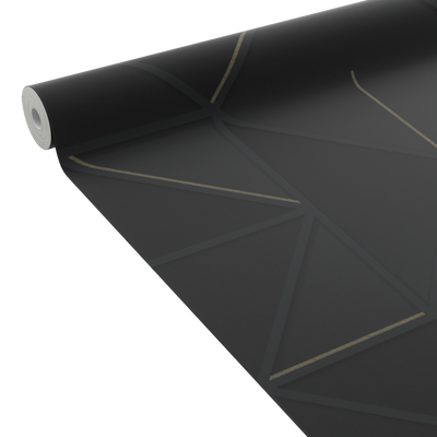 4MURS Papier peint intissé Grant Noir et or