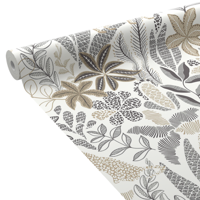 Papier peint intissé Jungo Noir et jaune d'or