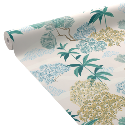 Papier peint intissé Taya Bleu azur