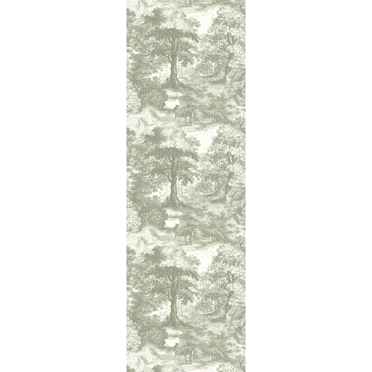 4MURS Papier peint intissé Leon Vert de gris