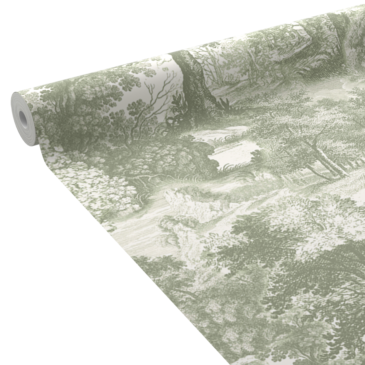 4MURS Papier peint intissé Leon Vert de gris