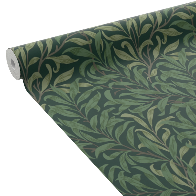 William Morris at Home Papier peint intissé WILLOW BOUGH Vert foncé