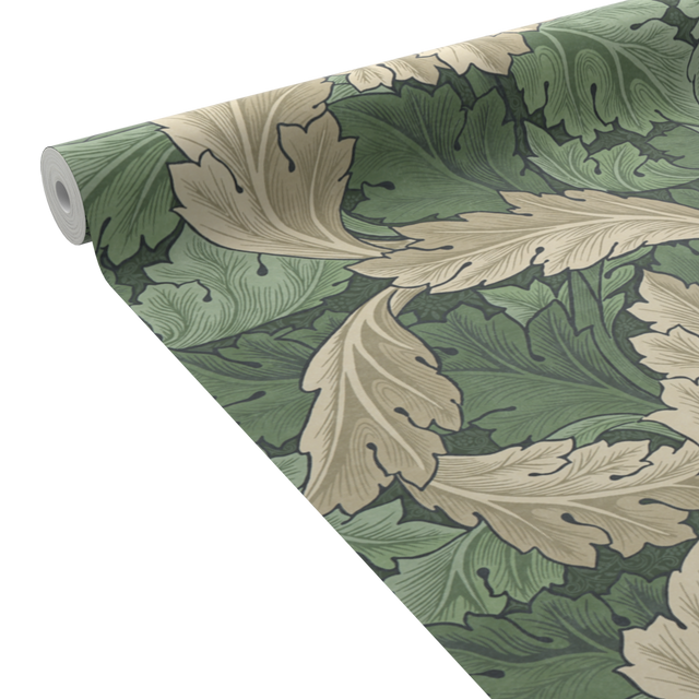 William Morris at Home Papier peint intissé ACANTHUS vert feuille