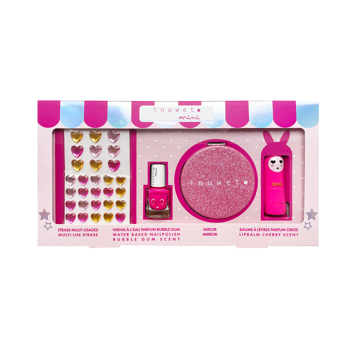INUWET Coffret cosmétique Glitter girl Rose 8,5G
