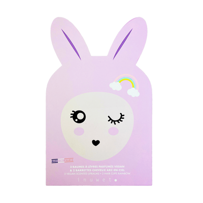INUWET Coffret cosmétique Delux paper bunny Rose 10,5G
