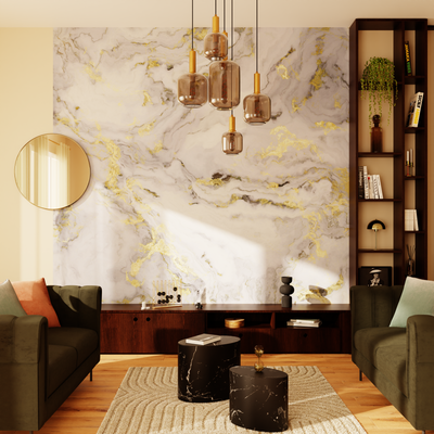 Papier peint panoramique XL Massimo Marbre blanc Mat