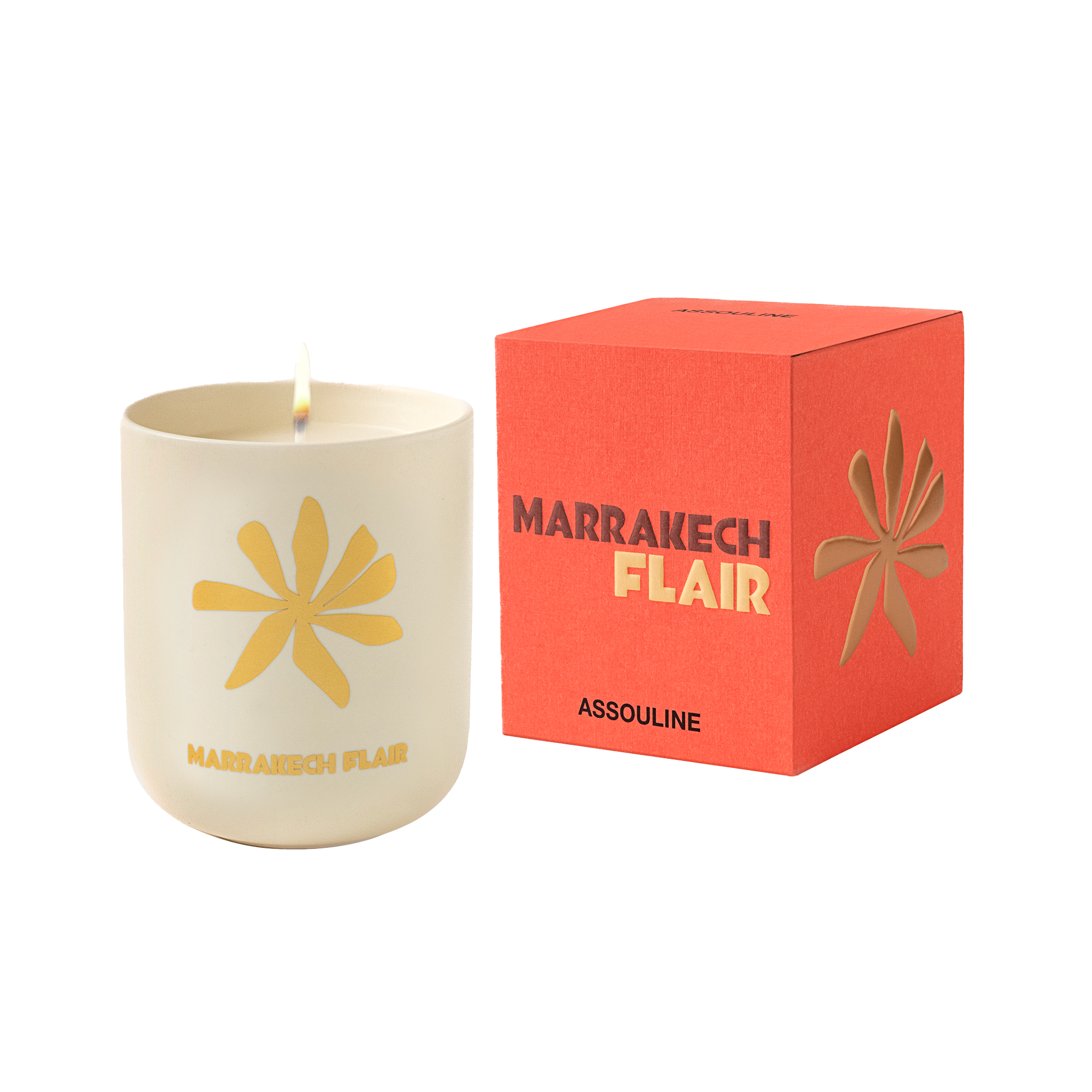 ASSOULINE Bougie parfumée Marrakech flair Orange Yuzu, néroli, clémentine, fleur d'oranger 319G